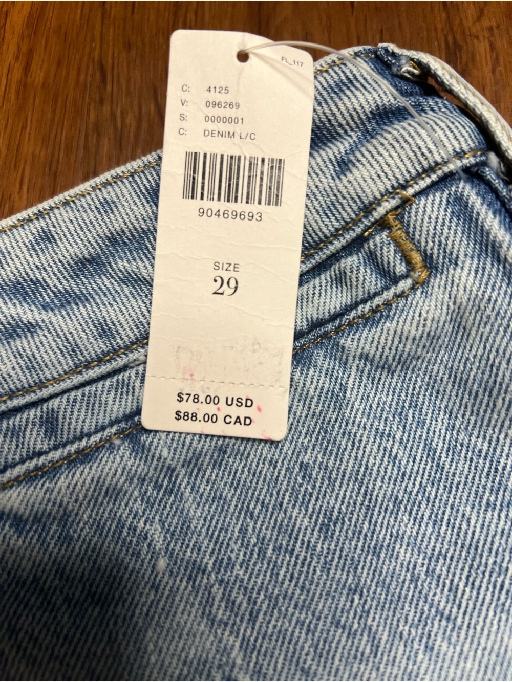 Anthropologie Pilcro Size 29 Pitched Micro Denim Shorts Blue Jean NEW - Picture 6 of 7